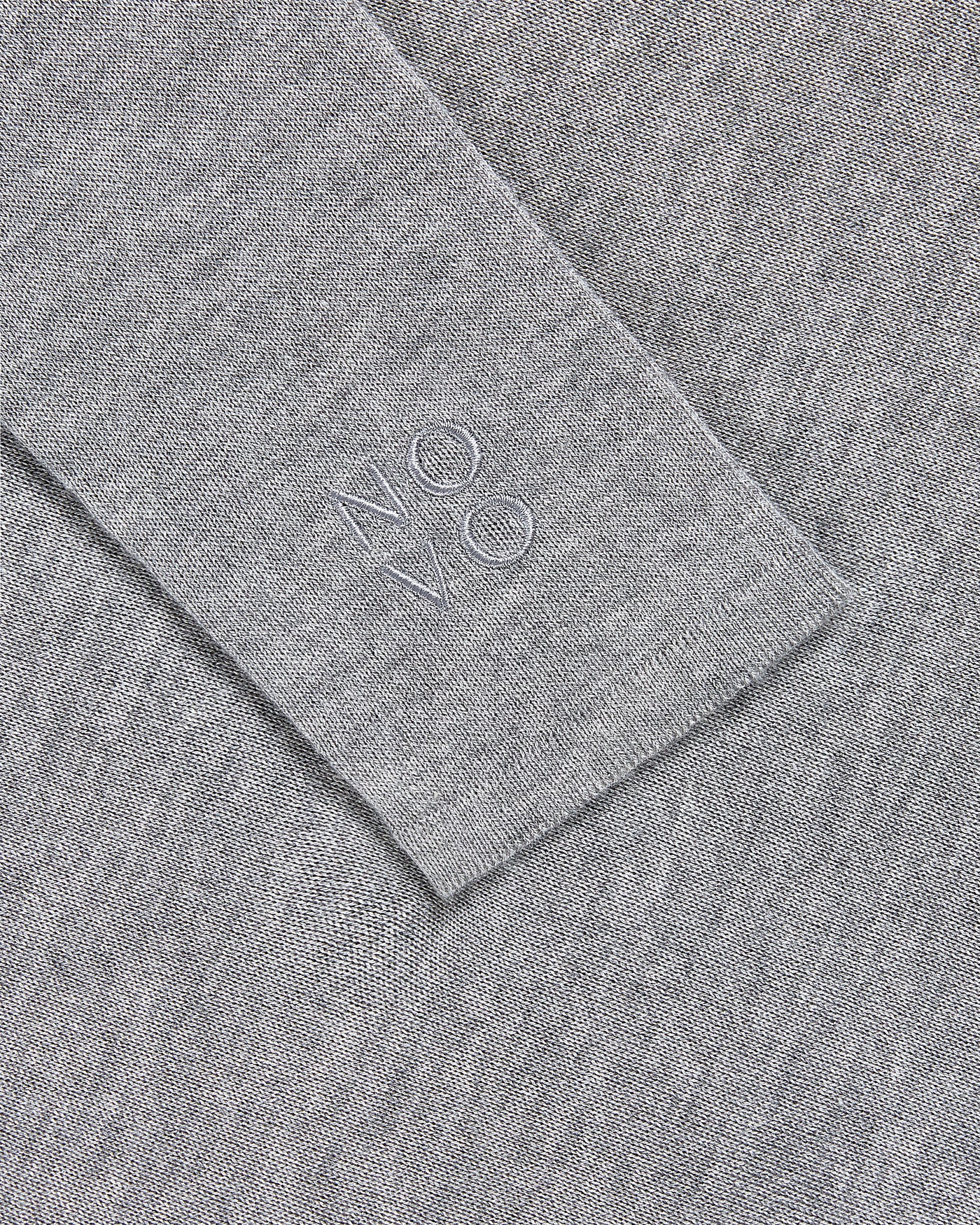 Embroided arm Grey Silk and Cashmere Bodysuit