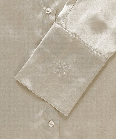 Ivory - Oversized Silk Shirt