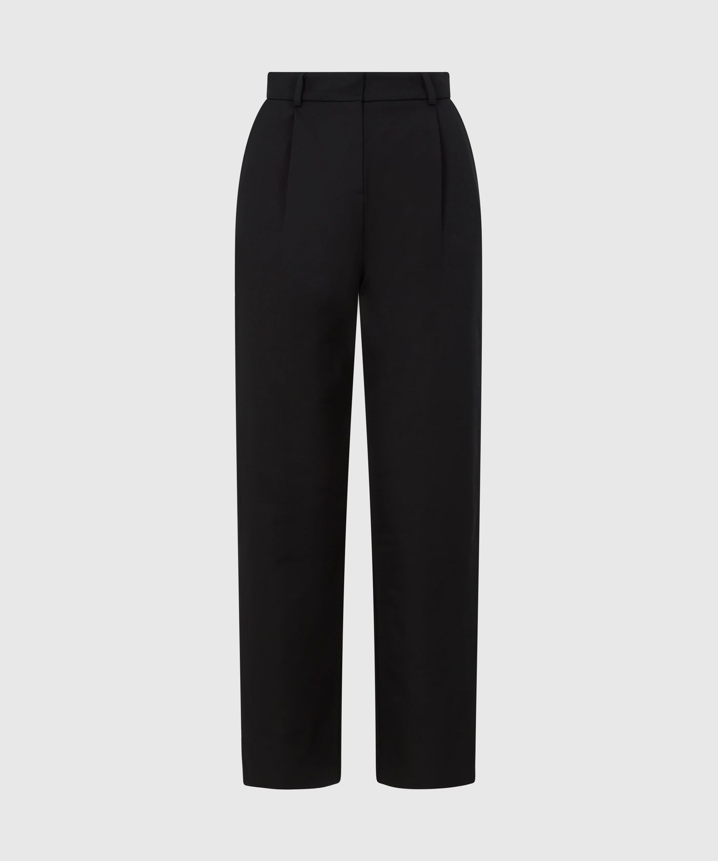High Waisted Cropped Premium Cotton Cigarette Trouser