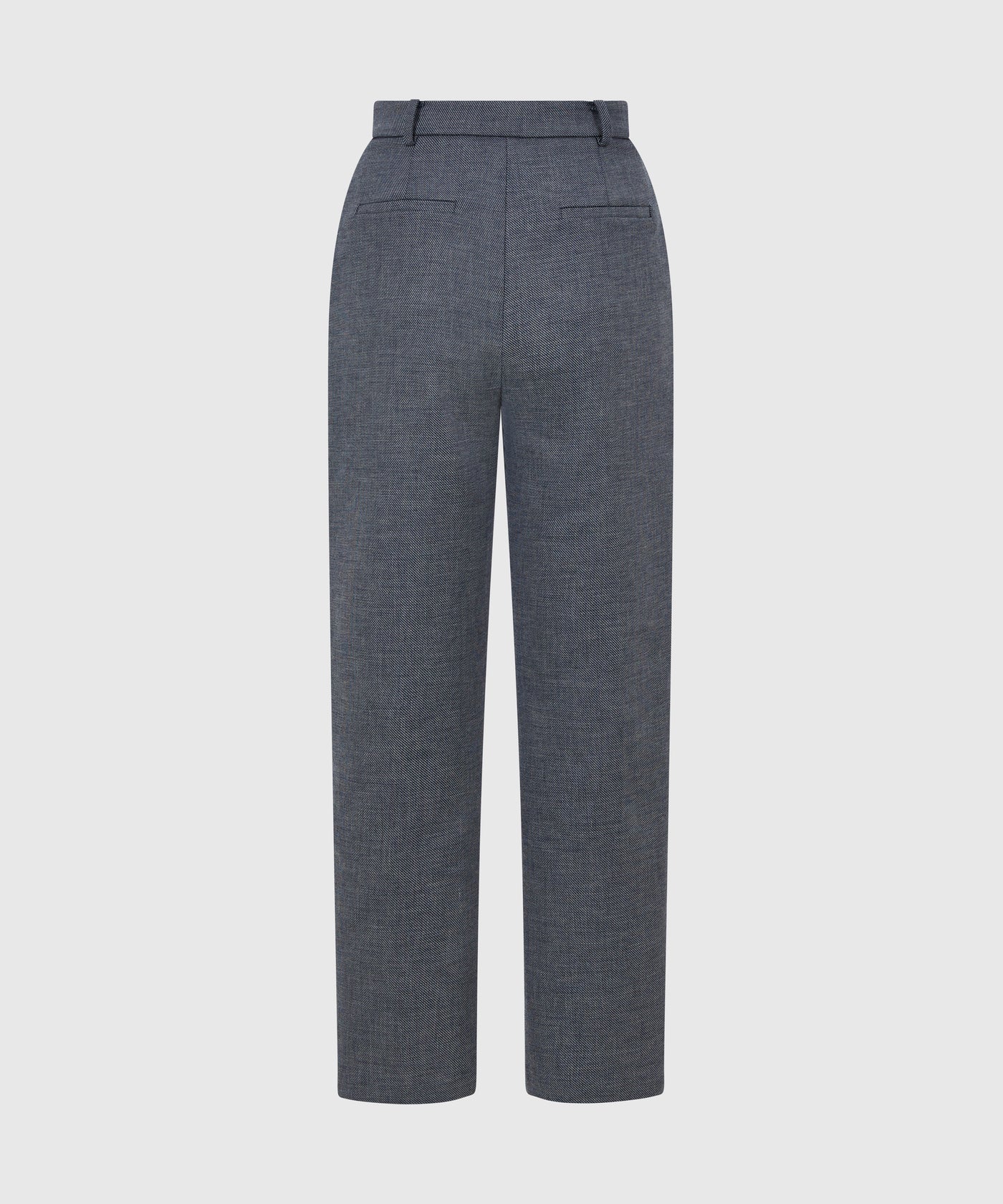 High Waisted Wool Blend Cropped Cigarette Trouser